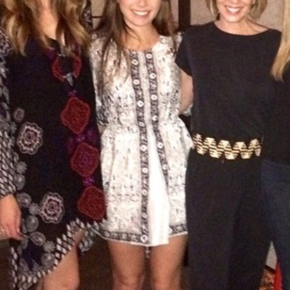 Boho Peasant Mini-Dress, XS